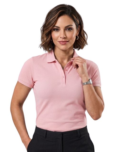 Polo Feminina Com Botão Poliamida Corte a Laser