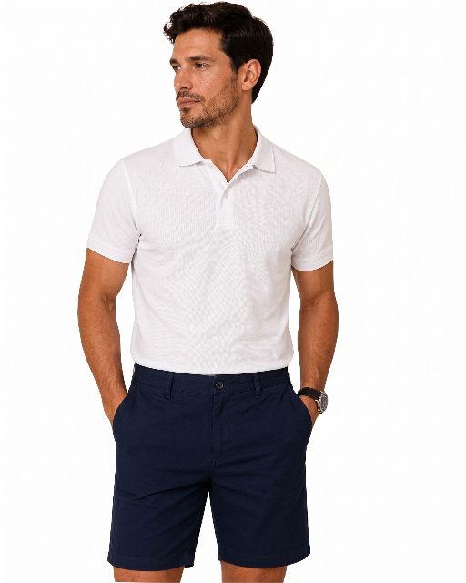Shorts Alfaiataria Masculino Com passante de Cinto