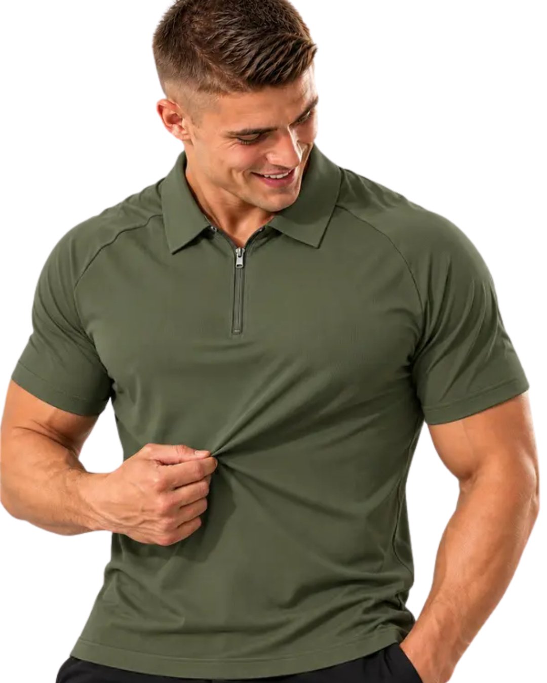 Camiseta Polo Com Zíper Poliamida Dryfit — foto 2