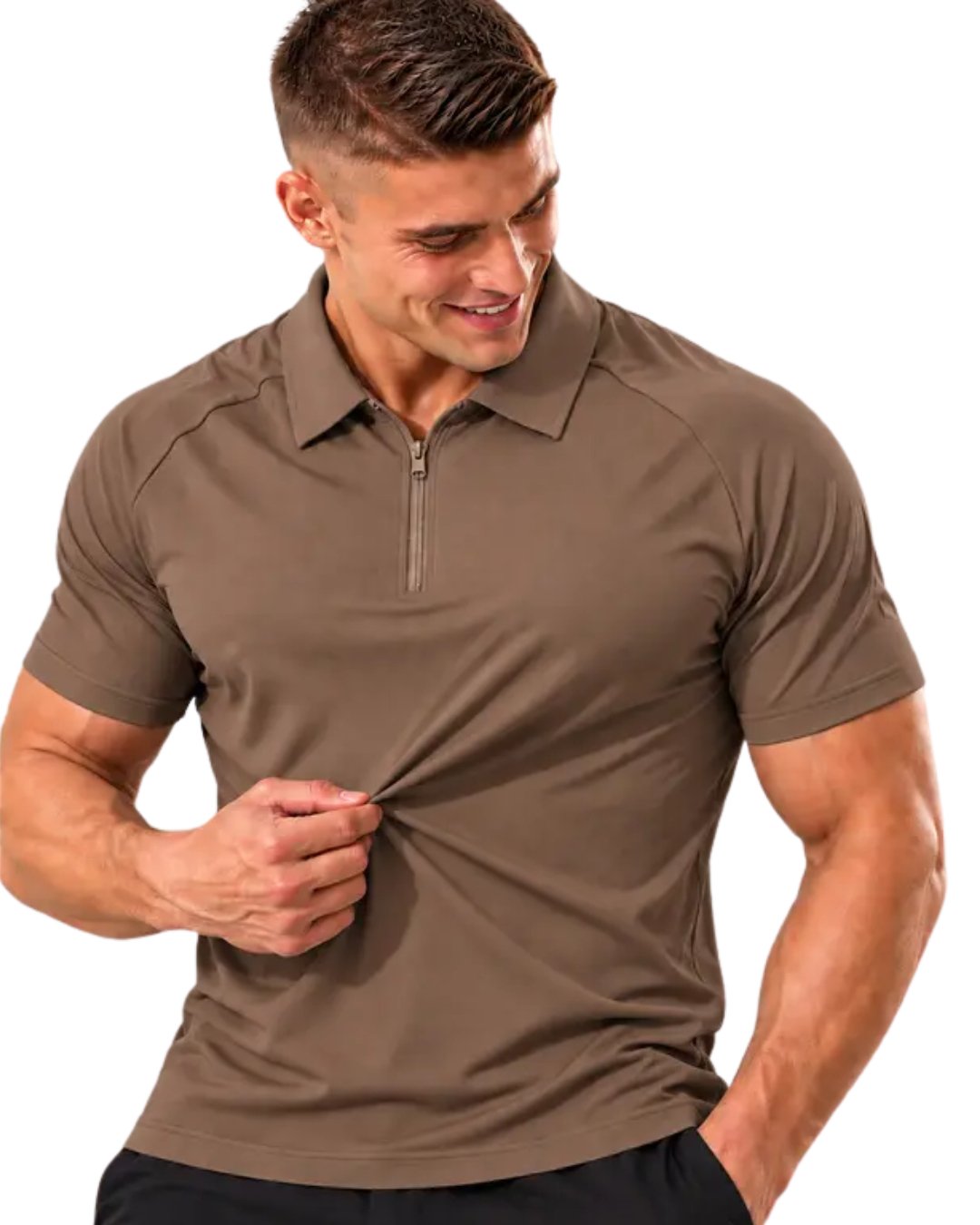 Camiseta Polo Com Zíper Poliamida Dryfit — foto 3