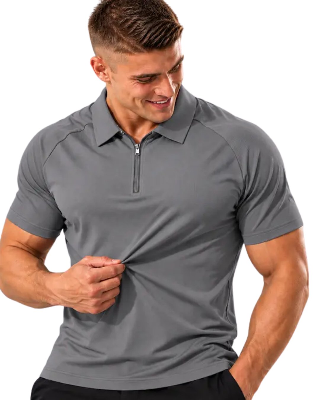 Camiseta Polo Com Zíper Poliamida Dryfit — foto 4