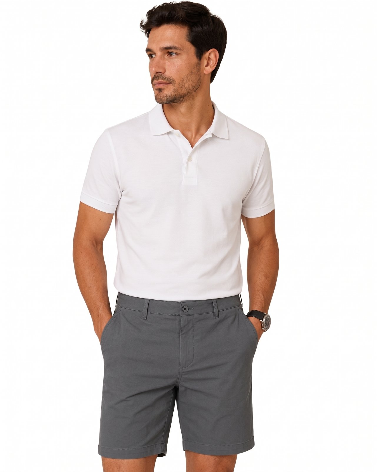 Shorts Alfaiataria Masculino Com passante de Cinto — foto 2
